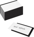 Realth C Channel Magnetic Label Holders 50 Pack 3'' x 4'' with Paper Inserts and Clear Plastic Protectors, Magnetic Data Card Holders File Cabinet Labels for Metal Racks and Shelves