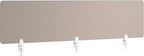 Bush Business Furniture 70W Desktop Privacy Screen in Warm Beige, Desk Mounted Office Partition with Acoustic Sound Dampening Panel