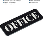 PATIKIL Office Sign, 2 Pack Acrylic 6"x2" Self Adhesive Door Sign Sticker Waterproof Decor Label for Office Home Business, Black