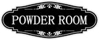 Powder Room Sign Sticker for Business and Home，Self-adhesive Cute Powder Room Door Decor，Waterproof Guest Bathroom Decals for House，Office，Shop