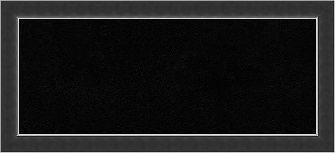 Amanti Art Black Cork Board for Wall, 15x33 Vision Board with Black Wood Frame, Medium Corkboard Office Decor for Home Organization, Modern Corkboard Pinboard to Display Items for Home Organization