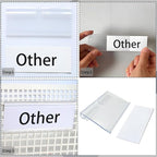 Diteje 20 Pack Plastic Wire Shelf Label Holder,Shelving Rack Retail Sign Hook Labels Clip On with Paper Inserts,3.15x1.50inch