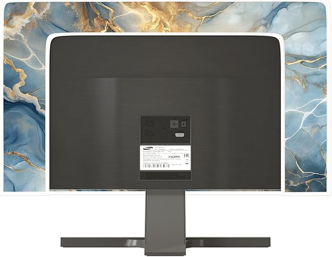 Baocicco Gold Blue Waterproof Screen TV Cover 55 Inch Modern Full Body Covers for Television Screen Panel Case TV Sleeve Compatible with Television LCD LED PC, Desktop and Home TV