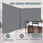 Room Divider 2 Panel Large Privacy Screens, 142''x72''H Upgraded Room Divider Wall for Room Partitions, Tall 6FT Partition Room Dividers Screen Panel for Bedroom Office School, Portable Partition Wall
