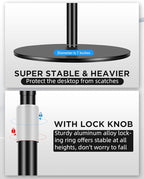 Nycetek Webcam Stand, Light Stand Tripod with 360° Rotatable Ballhead for DSLR Camera, Ring Light, Webcam, Desktop Tripod for Video Recording, Shooting, Game Streaming, YouTube