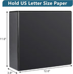 CIXILDTS 3" 3 Ring Binder, Standard 3-Inch Slant-D Ring Binder Fit Letter Size Paper, Presentation View Binders, 2 Packs, Black