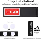 Open Closed Door Sign, Sliding Reversible Door Indicator Sign for Office, Storefront, Salon, Restroom, Studio, Home Office – Red Green Privacy Signs