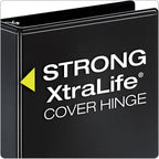 Cardinal Performer 3-Ring Binders, 2", Non-Locking Slant-D Rings, 540-Sheet Capacity, ClearVue Presentation, Non-stick, PVC-Free, Black, 4-Pack (27501)