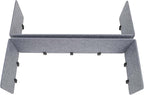 ReFocus Raw Clamp-On Acoustic Desk Divider Mounted Privacy Panel Set – Reduce Noise & Visual Distractions for Office, Study (Castle Gray, 2× Long (59"×16") + 4× Short (23.6"×16"))