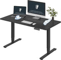 FLEXISPOT E6 3-Stage Dual Motor Electric Standing Desk 55 x 28 Sit Stand Up Desk, Holds 220 lbs, Adjustable Height w/Memory Presets, One-Piece Black Desktop & Black Frame, Ships in 2 Boxes