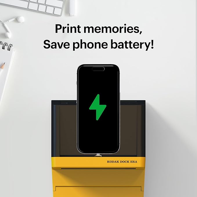 KODAK Dock ERA Plus 4PASS Instant Photo Printer (4x6) (Printer + 10 Sheets)