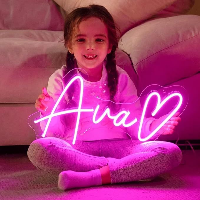 OBTAIN Custom Neon Signs, Neon Sign Customizable for Wall Decor, Personalized Neon Sign for Wedding Birthday Party Gift Party Bar Game Room Home Business Shop Name Logo Neon Sign