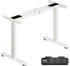 BIZUM Dual Motor Electric Standing Desk Frame with Memory Controller, Computer Memory Desk Adjustable Table Legs Up to 47.2" for Home Office, Glossy White