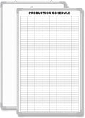 Lined Whiteboard Blank Grid Aluminum Frame Dry Erase Board Reusable Wall Mounted Board for Scheduling, to Do Lists Weekly Planning Home Work(36 x 24 Inch,Product Schedule)