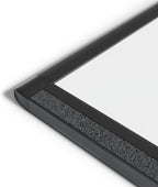 U Brands PINIT Magnetic Dry Erase White Board, Black Aluminum Frame with Pin Strips Across The Top and Bottom (36" W x 24" H)