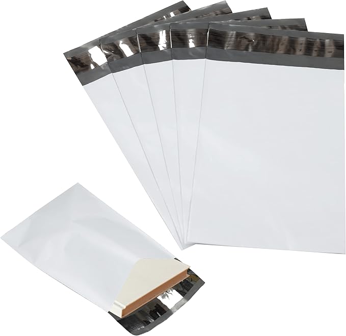 300 Pack Secure Seal White Poly Mailers Shipping Bags - Safe Shipping with 32x32 Mailers Poly Bags - E-Commerce Poly Bags for Shipping - Self Sealing 2 Mil Poly Shipping Envelopes
