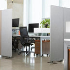 Stand Up Desk Store ReFocus Freestanding Noise Reducing Acoustic Room Wall Divider Office Partition (Cool Grey, 72" x 66", Zippered 3-Pack)