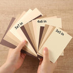 50 Sheets 4x6 Colored Cardstock Paper 5 Colors Blank Flash Cards, 250 GSM Heavy Card Stock for DIY Art Projects, Cards (Brown)
