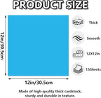 15 Sheets Blue Cardstock 12"x12",250gsm/90lb Heavyweight Cover Cardstock Paper, Thick and Smooth Card Stock Perfect for Card Making, Scrapbooking and Crafts