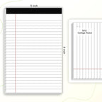 AILZFEI 12pcs Small Note Pad 5x8 College Ruled White Legal Pads Paper Notepads 12 Pack Study Back Writing Pads 5 x 8 Legal Pads Perforated Narrow Ruled Pads of Paper White
