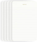 Pinesman - Elegant Desk Notepads for Professionals, Executive's Memo Pads, Minimalist, Gold Foiled, Lined, 5 Pack, 375 Sheets Total (75 Each), 6.3" x 3.9”, 80 GSM, Eco-friendly, FSC™ Certified