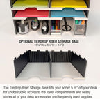 Ultimate Office TierDrop Desktop Organizer/Forms Sorter, 6-Compartments with Optional Add-On Tiers for Easy Expansion, Gray w/Black