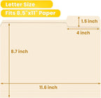 SUNEE File Folders, 30 Pack Manilla Folders 8.5 x 11, 1/3 Cut Tab for Easy Labeling and Organization, Durable Standard Paper for Home, Office, School Filing