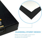 Lineco Archival Oversized 3-Ring Album Box with Clamshell Style Lid, Holds Up 55 Pages, 13.25 x 11.75 x 2.5 inch, Black