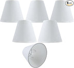 TAaMTYH small lamp shade chandelier shades set of 6，Fabric Lampshade for Wall Lamp，chandelier shades，small table lamps，For Cutting Edge bulbs, Clip-on Fitter Lampshade，3" X 6" X 5"
