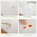 Eisdroma 40 x 78 Inch Clear Table Cover Protector, Clear Table Protector for Dining Room Table, 1.5mm Plastic Table Cover, Waterproof Table Pad for Kitchen, Office