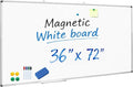 XIWODE Large 36x72 Inch Magnetic Dry Erase Whiteboard, Silver Aluminum Frame Wall-Mounted for Home School Office Conference Room