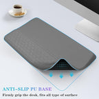 Computer Keyboard Stand with Wrist Rest, Ergonomic Tilted Keyboard Holder - Keyboard Riser with Wrist Pad - Keyboard Tray Support for Office Home - Gray