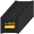 20 Pack Trifold Poster Board (26" x 17"), Black Poster Board for Science Fairs, School Projects, Graduation Party, Event Displays, and Business Presentations