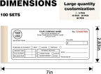 Custom Invoice Book with Logo 100 Set Personalized Receipt Books Customized Invoices for Small Business 2 - Parts Carbonless Duplicate Invoice Forms NCR Books