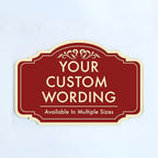 Custom Decorative Outdoor Metal Sign - Personalized Aluminum Driveway Sign, Waterproof, Made in USA - Design 2 Red Brick 36x24 In