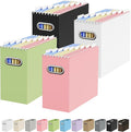 Oterri Cardboard File Organizer Box for Hanging File Folders Letter Size,File Box for Computer Desk,File Cabinet,Working Home,Office,Classroom (Multi color, Letter Size - 4 Packs)