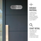 Custom Wall or Door Sign, Personalized Buble Plaque Engraved Message For Bussiness, Property And Home Indoor/Outdoor, 2x6 Inches, Made in USA by Sigo Signs