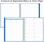 2026 Planner - Planner 2026 from January 2026 to December 2026 with 12 Monthly Tabs, Flexible Cover, Inner Pocket, 8.5" x 11", Blue
