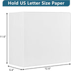 CIXILDTS 5-Inch 3 Ring Binder, Standard 5" Slant-D Ring Binder Fit Letter Size Paper, Presentation View Binders, White, 2-Pack