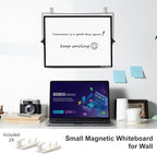 TSJ OFFICE Dry Erase White-Board - 12 X 16 Inches Portable Small Magnetic Whiteboard with Hooks for Wall, Mini Desktop Whiteboard 360 Degrees Revolving Double Sided Stand for Office, Home, School