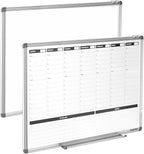 Weekly Dry Erase Board, Weekly Planner whiteboard with Hourly time Slots, Whiteboard Weekly Calendar for Schedule for Wall 24" X 18" Double-Sided for Office, Home and School