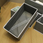 Sock Drawer Organizer 3 Pack, Fabric Drawer Organizer Clothes with Fixed Dividers, Sock Organizer for Dresser, Closet and Storage Bins