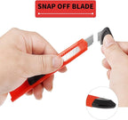 24Pack Box Cutters (9MM Wide Blade Cutter 4 Color) Utility Knife Retractable Compact Extended Use for Office, Home, Arts Crafts, Hobby