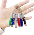 6 PCS Cat Toys Laser Pointer Mini Keychain Laser Pointer LED Flashlight Dog Laser Toy Pet Remote Control Laser (6 Pcs Pack A)