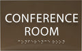 ADA CENTRAL SIGNS - 6" X4" Conference Room Sign - ADA Compliant Tactile Graphics Grade 2 Braille Text Privacy Sign | Wall Mount Plastic Meeting Signs For Schools, Hospitals, Offices, and Apartments