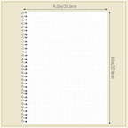 BESARME 80 Sheets A4 Dot Grid Spiral Notebook, 2PCS Dotted Notebook 8.5" × 11" College Ruled Grid Notebooks for School Office