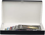 Lineco Folio Storage Box, Clamshell Design with Metal Edge. 11.5x17.5x1.75 Inches, Archival Boxboard, Preserve Photos, Cards, Magazines, Documents, Art, Ephemera, Family Records, Black, Pack of 2