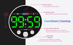 Large LED Digital Timer, Magnetic Countdown Loud Timer for Kitchen Cooking, Classroom Whiteboard, Kids, Toddler, Game, Productivity, Focus, Work, Task, Office, Meeting – Small, Simple, Visual, Green