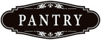 Pantry Door Sign Sticker for Kitchen, Self-adhesive Farmhouse Pantry Decor for Home，Waterproof Vinyl Food Storage Decals for House Area, Glass/Wooden Door, Restaurant （Black）