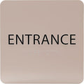 ADA CENTRAL SIGNS - 6" X6" Entrance Sign - ADA Compliant Tactile Graphics Grade 2 Braille Text Acrylic Wall Sign - Entry, Way in, Access Signs for Office, Hotel, Schools, Apartment, and Restaurants